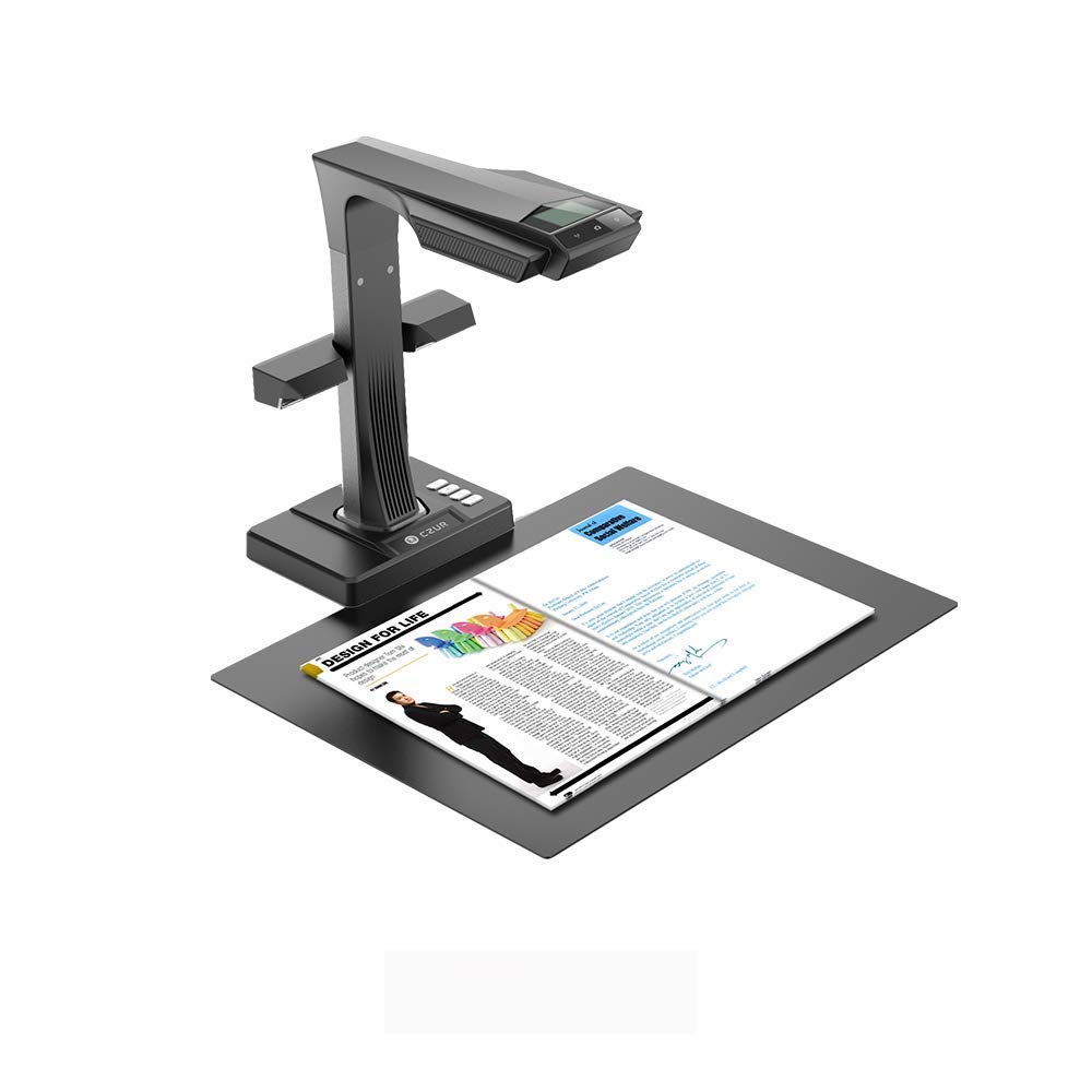 CZUR ET16-P Professional Book & Document Scanner with 2nd Gen Laser Curve-Flattening Technology - High-Speed Scanning for Bound Books & Documents - Smart OCR Software for Mac & Windows - Ideal for Office, Library & Home Use