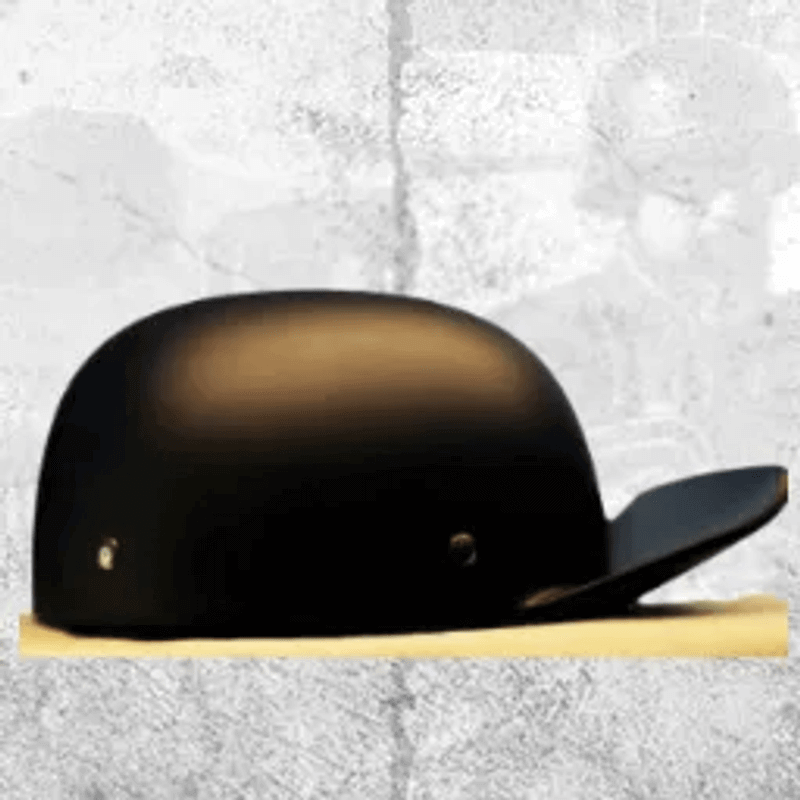 MicroLid Curve Baseball Motorcycle Helmet - Black Matte Finish - Lightweight & Durable Protection for Baseball, Motorcycle & ATV Riders - Perfect for Sports, Racing & Outdoor Adventures