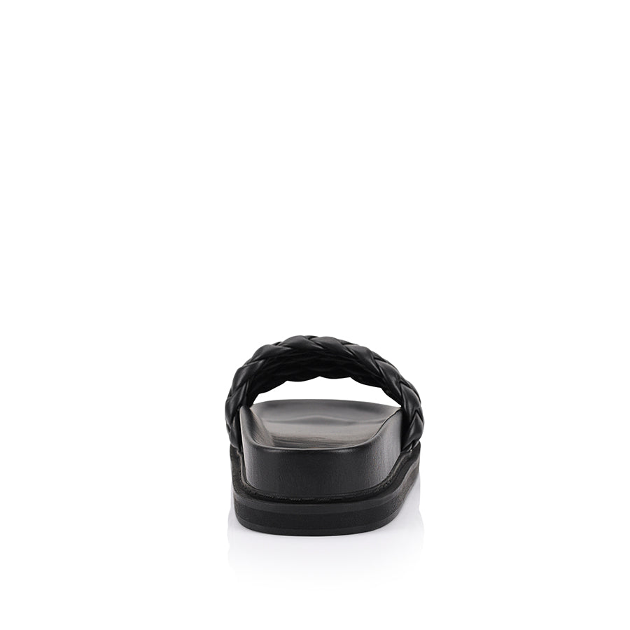 Bruce Footbed Slides - Comfortable & Supportive Sandals for Men & Women - Black | Perfect for Beach, Pool, Spa & Indoor Wear