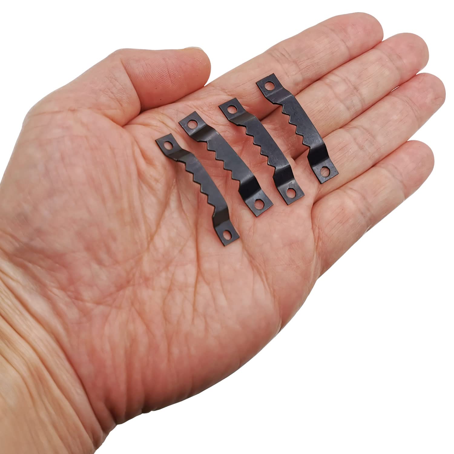 50-Pack Black Sawtooth Picture Hangers with Screws - Heavy Duty Picture Hanging Hooks for Paintings, Photos, Frames & Wall Art - Secure Home Decor & Clock Mounting Solution for Living Room, Bedroom & Office