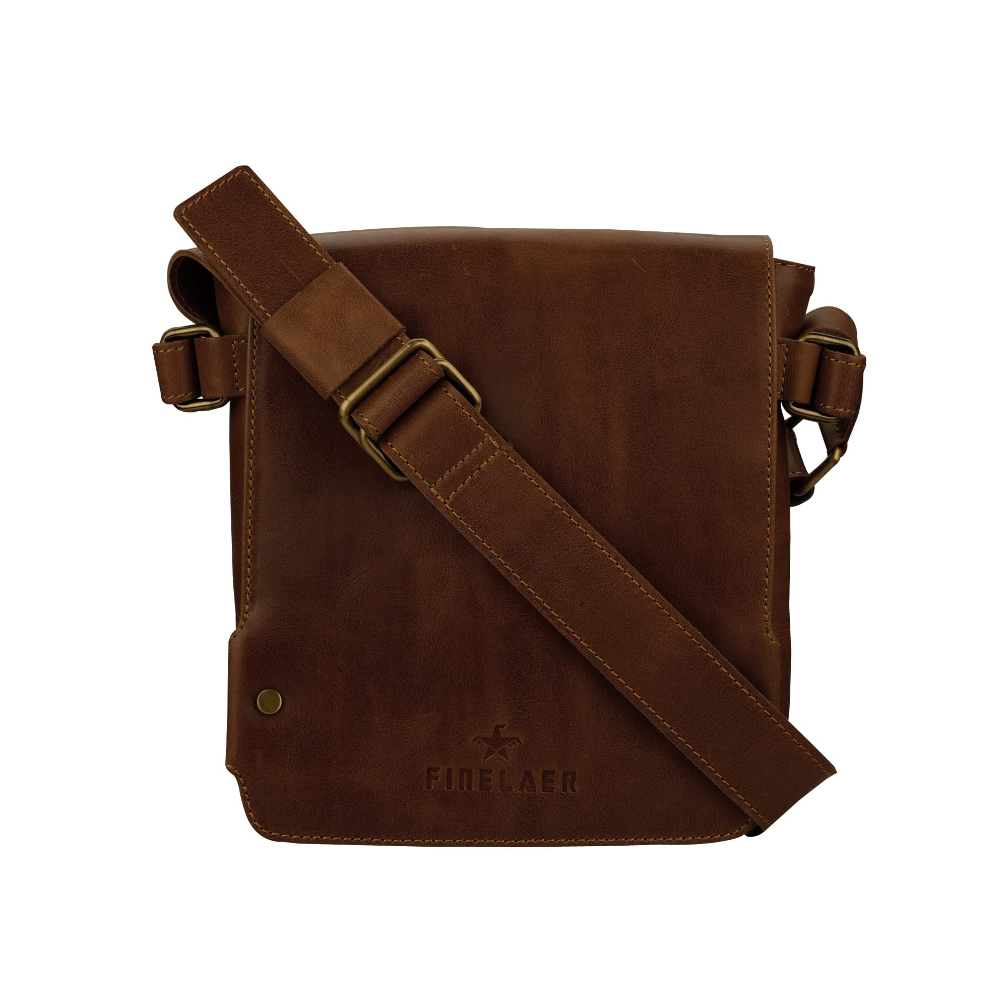 Premium Genuine Leather Unisex Messenger Bag - Stylish Crossbody Purse for Work, Business & Travel - Durable & Functional for Daily Commute & Office Use