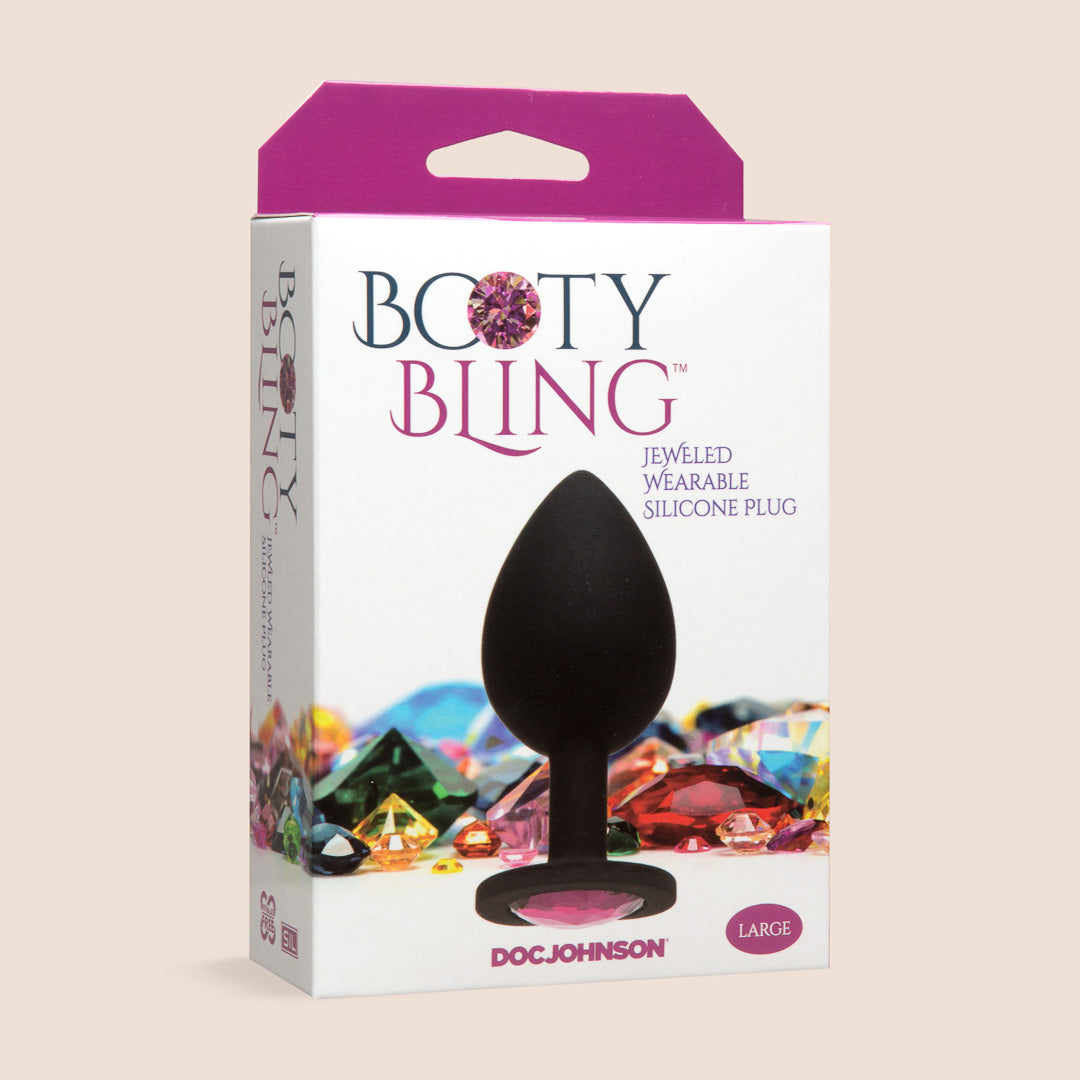 Booty Bling™ Large Jeweled Silicone Butt Plug - Sparkling Anal Pleasure for Women & Men, Perfect for Sensual Play & Intimate Moments