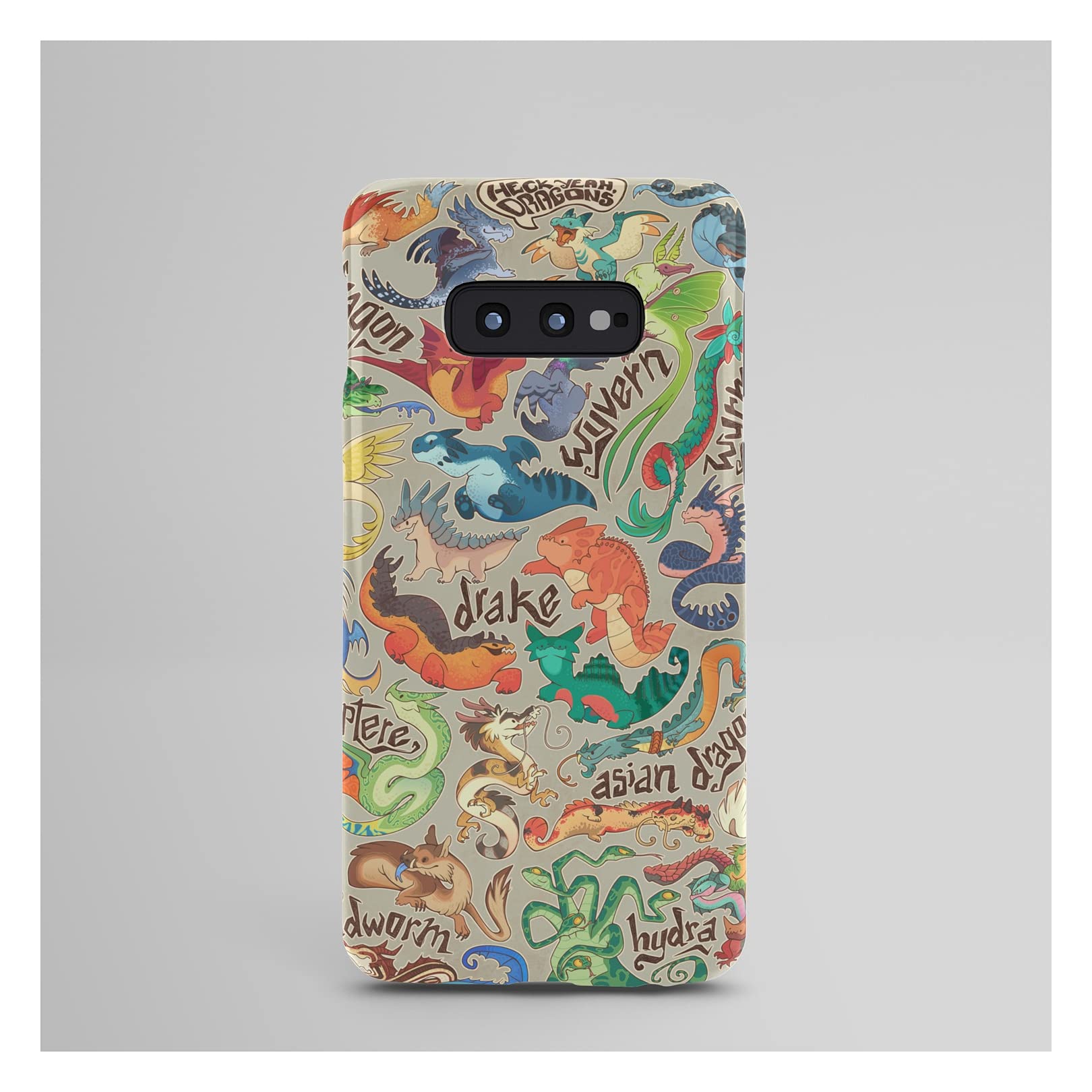 Colorful Mini Dragon Compendium Phone Case for Samsung Galaxy S10e - Protective Cover with Unique Art Design | Perfect for Fantasy Lovers & Daily Use