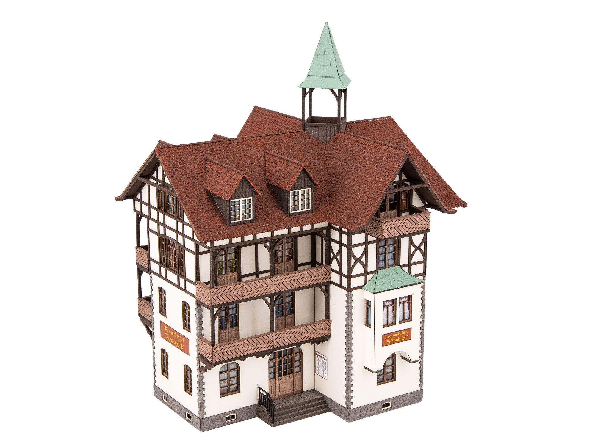 Noch 66407 Romantic Hotel Schonblick H0 Scale Model Building Kit - Perfect for Train Sets, Dioramas & Collectors