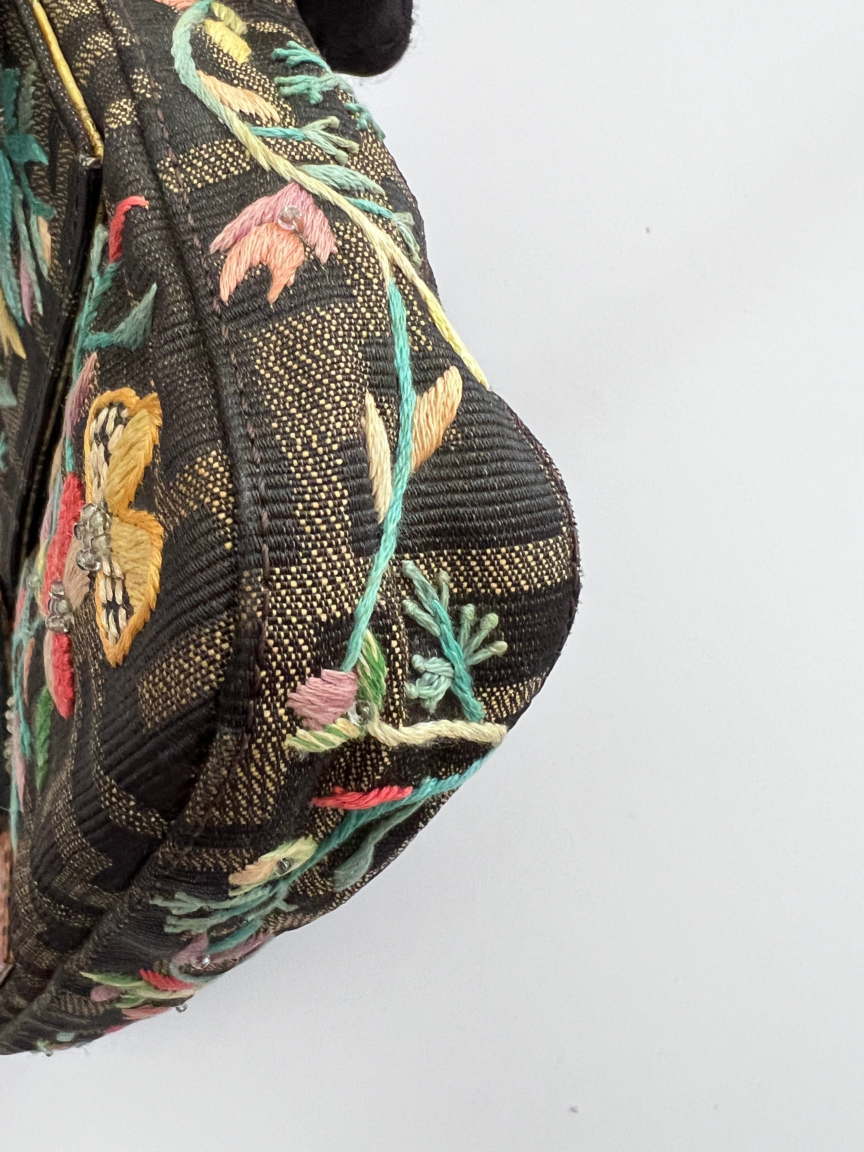 Vintage Fendi Embroidered Lizard Skin Trimmed Zucca Baguette Bag - Luxury Designer Handbag for Women, Perfect for Evening Parties & Special Occasions