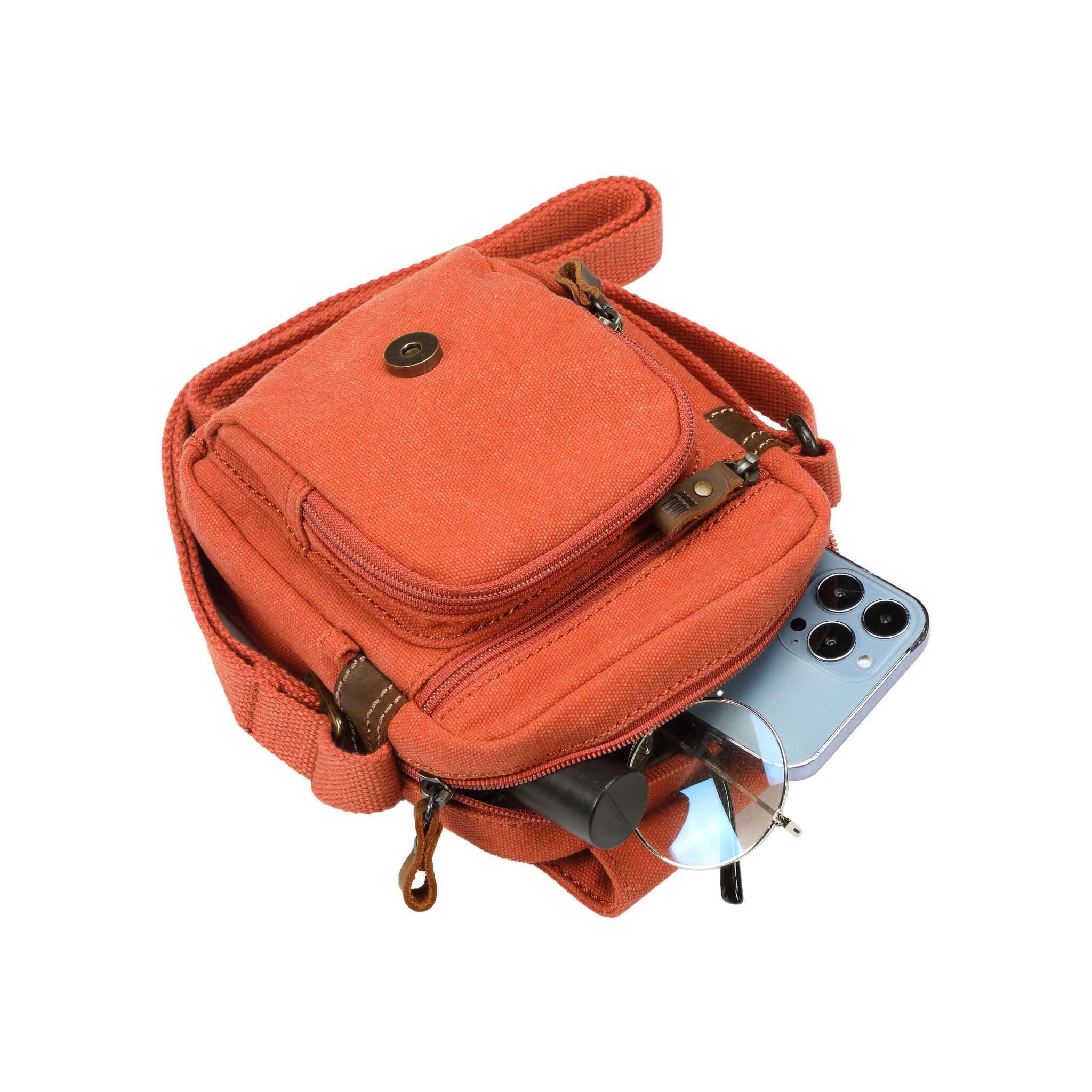 TRP0213 Troop London Classic Canvas Crossbody Bag for Men & Women - Stylish & Durable Everyday Shoulder Bag for Work, Travel & Casual Outings