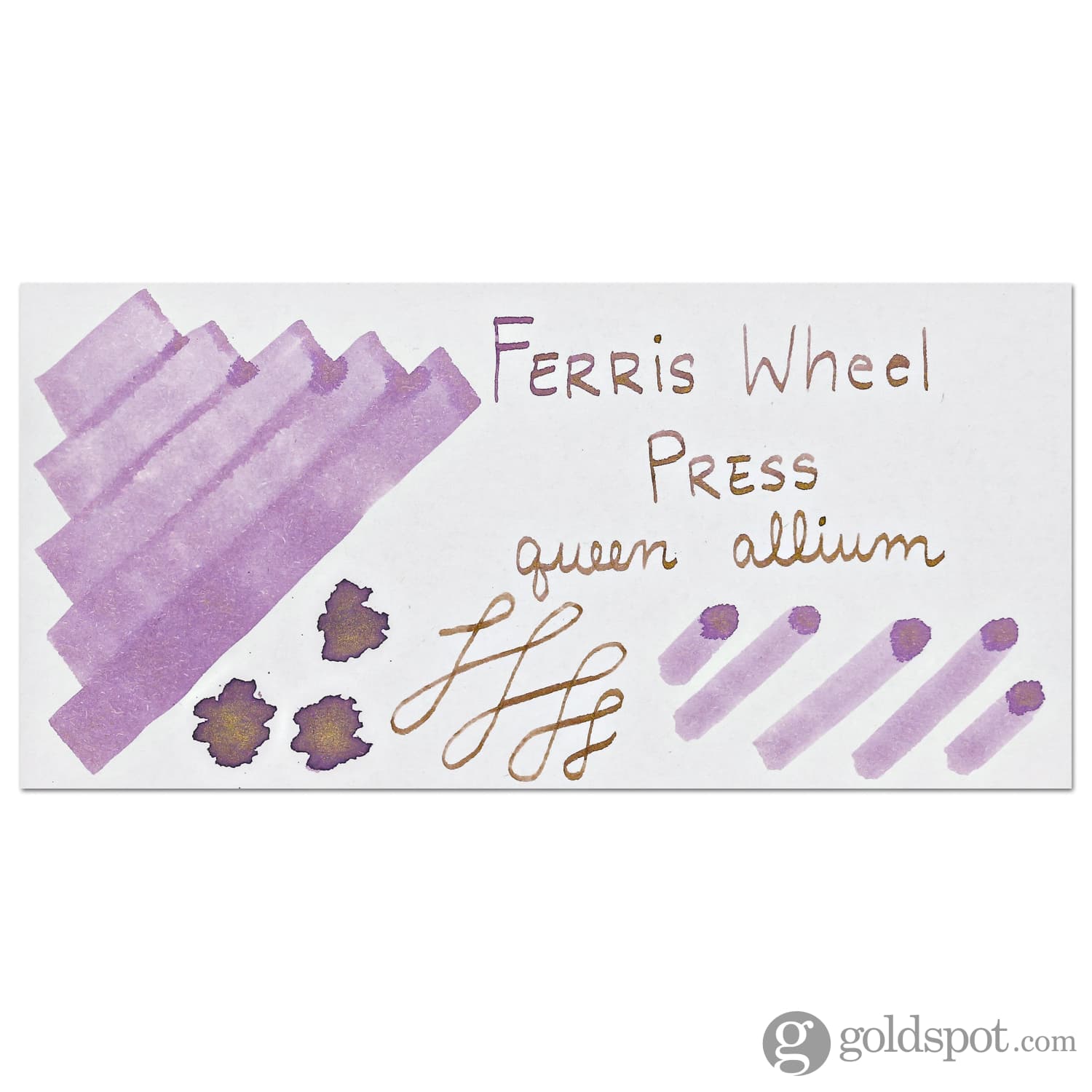 Ferris Wheel Press Queen Allium Shimmer Fountain Pen Ink - 38mL Bottle for Calligraphy, Journaling & Artistic Writing - Premium Shimmering Ink for Special Occasions & Gift Giving