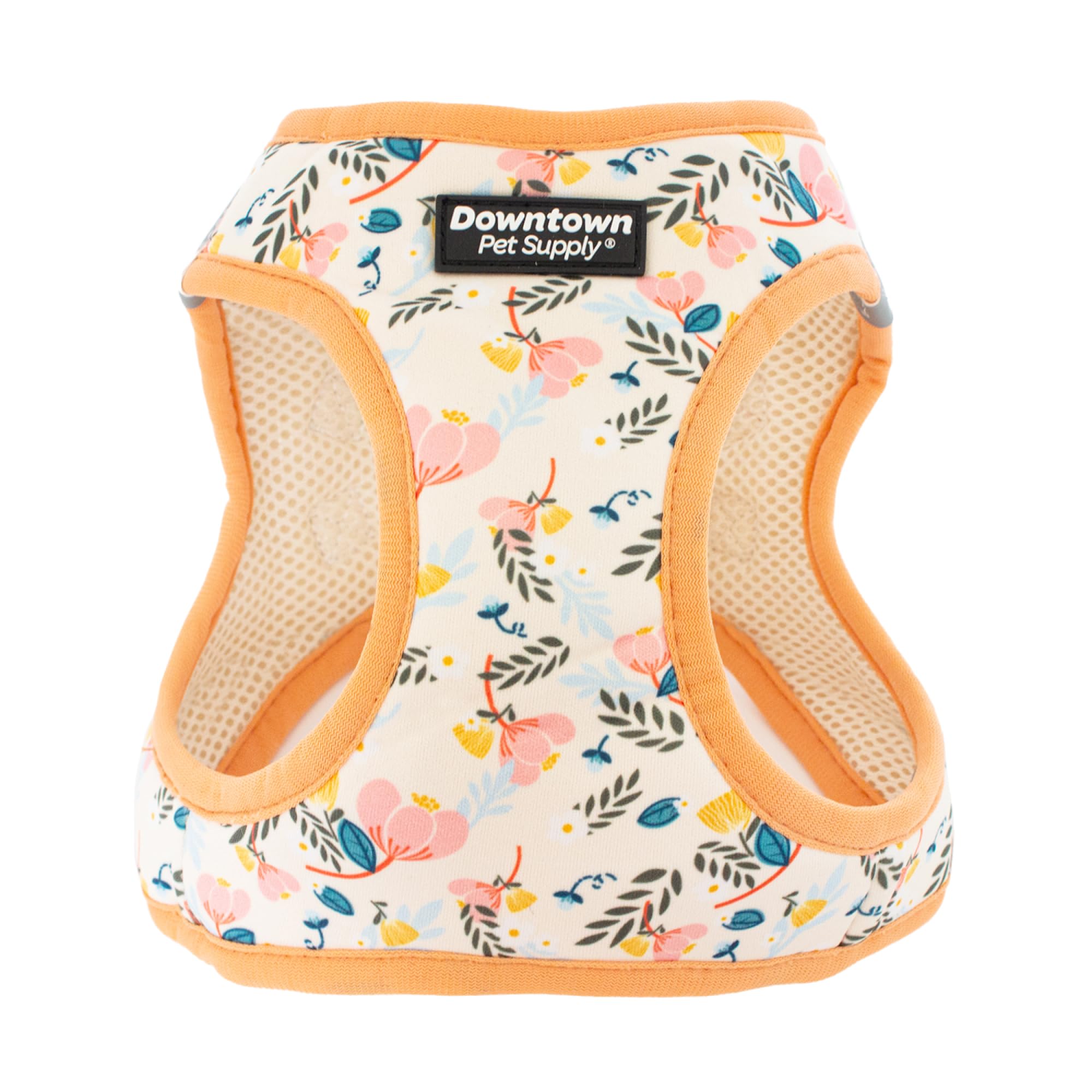 Downtown Pet Supply No-Pull Step-in Dog Harness for Small Dogs - Adjustable Padded Mesh Vest with Reflective Trim & Buckle Strap | Floral Design | Perfect for Walking, Training & Outdoor Adventures