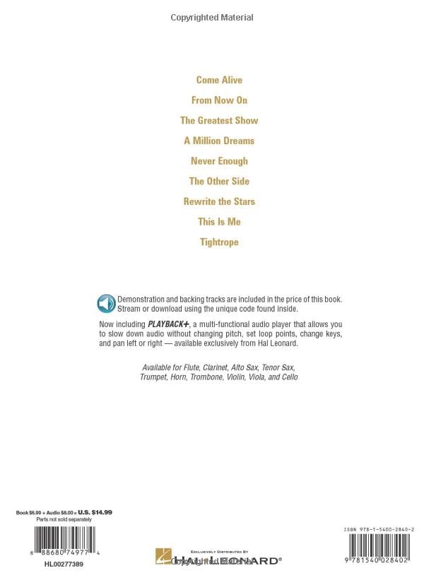 The Greatest Showman - Flute Instrumental Play-Along Book with Online Audio | Hal Leonard | Perfect for Practice, Performances & Music Lessons