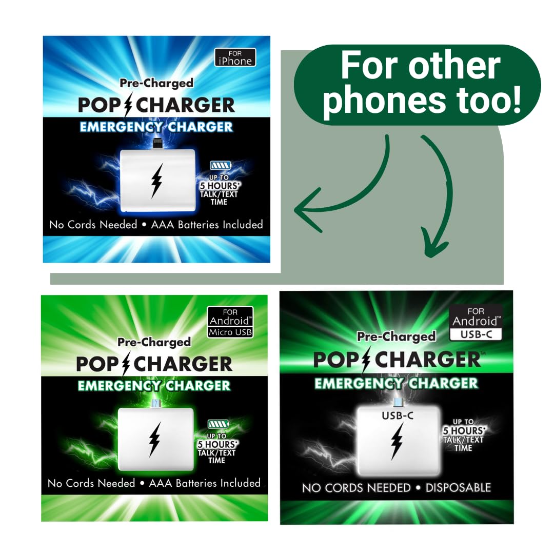 Portable Emergency Charger for Android Phones - Fast Charging Power Bank for Travel, Camping & Outdoor Activities