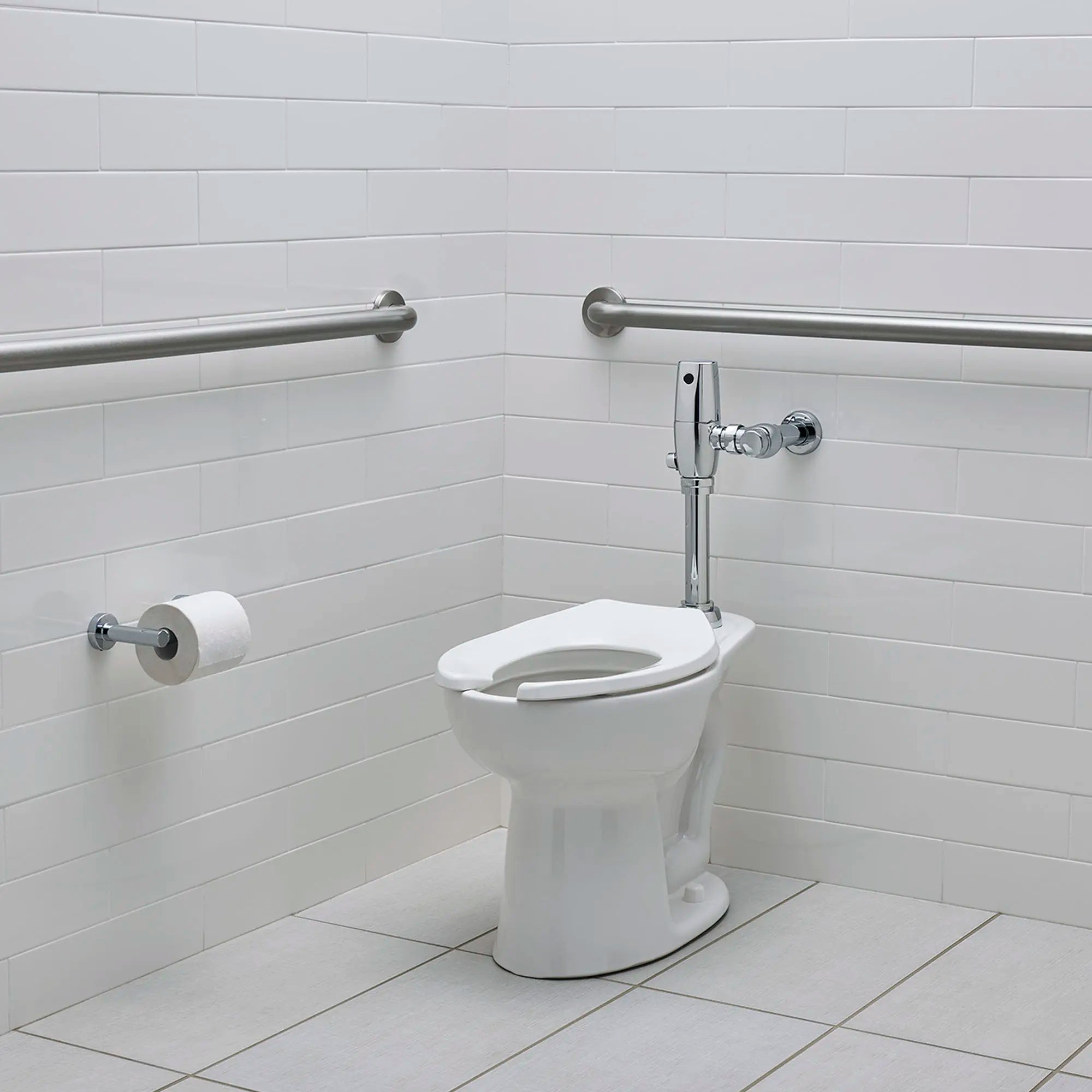Heavy Duty Commercial Open Front Elongated Toilet Seat with EverClean® Surface & Self-Sustaining Hinges - Durable Bathroom Upgrade for High-Traffic Restrooms, Hospitals, and Public Facilities