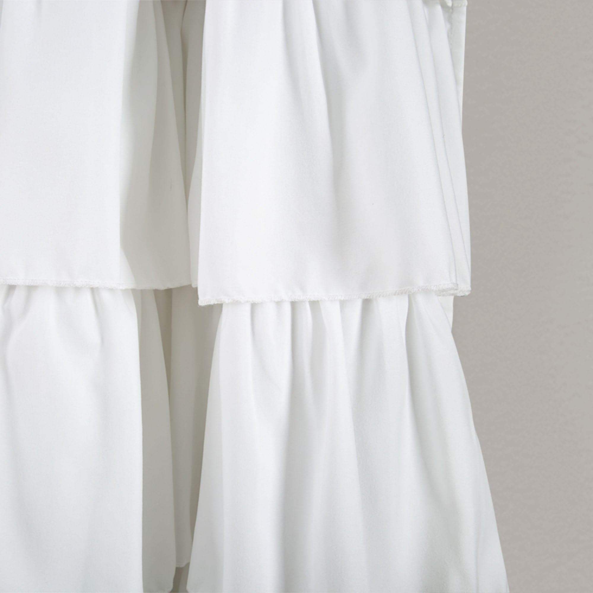 Elegant Ruffle Window Curtain Panel - Blackout Sheer Drapes for Bedroom & Living Room - Soft Textured Home Decor with Ruffled Trim (Set of 2 Panels) - Perfect for Nursery, French Country or Boho Style Windows