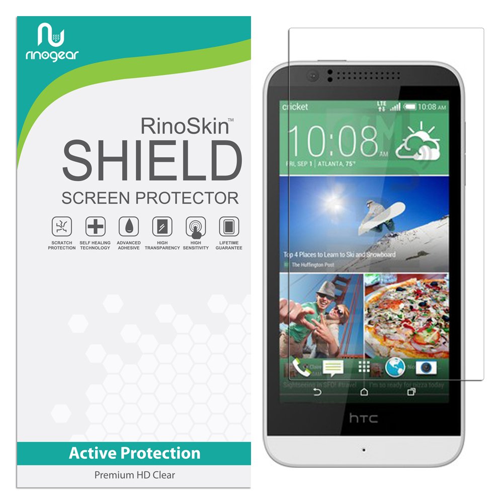 RinoGear HTC Desire 512 Screen Protector - Case Friendly, Flexible TPU Film with Full Coverage - Clear HD Protection for Everyday Use & Travel