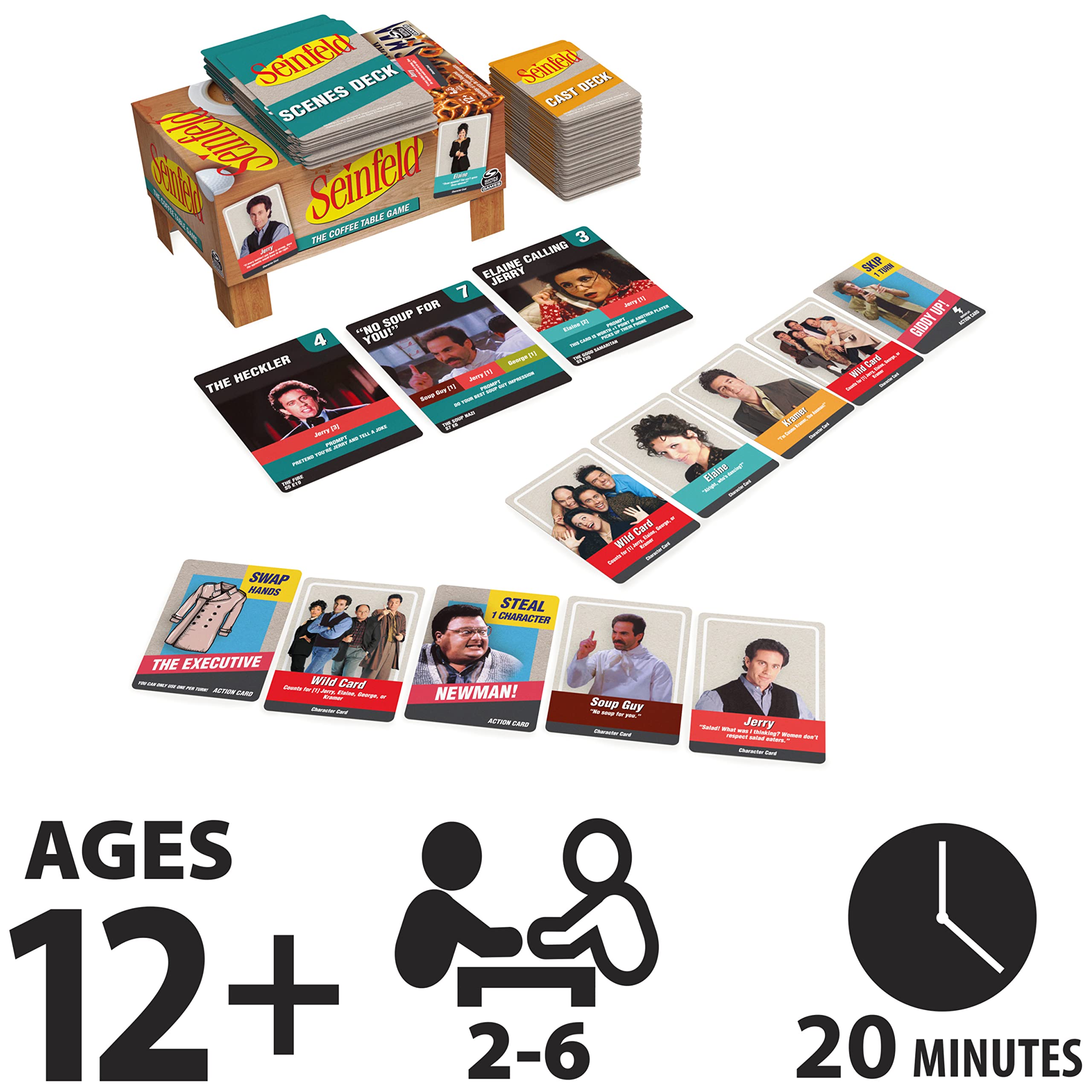 Seinfeld TV Show The Coffee Table Board Game - Fun & Hilarious Adult Party Game for Ages 12+ | Perfect for Game Nights, Family Gatherings & Friends Hangouts