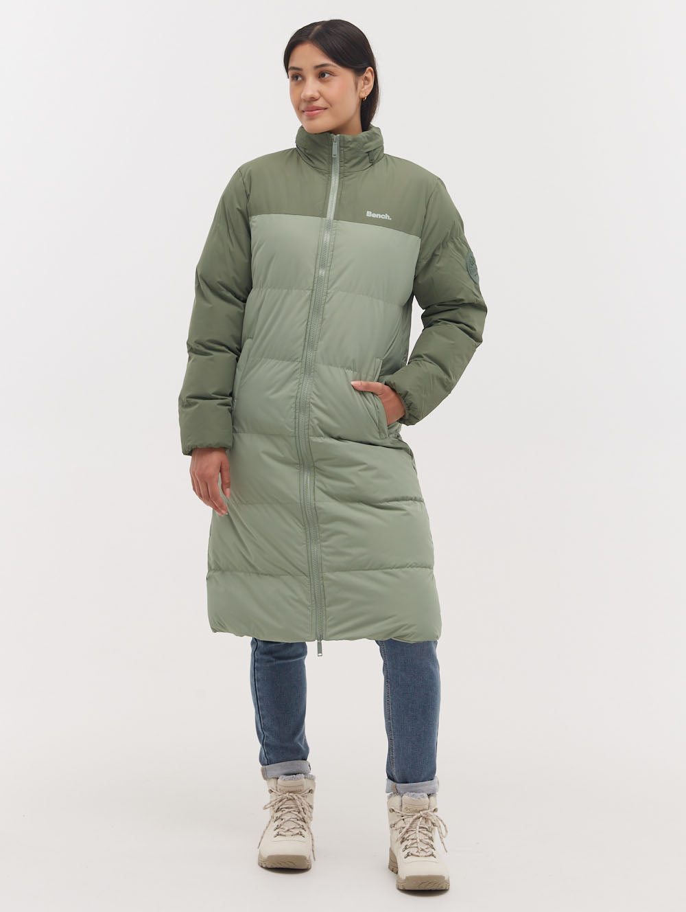 Stylish Phyllis Two-Tone Long Parka Coat for Women - Waterproof Winter Jacket with Hood - Perfect for Cold Weather & Outdoor Activities