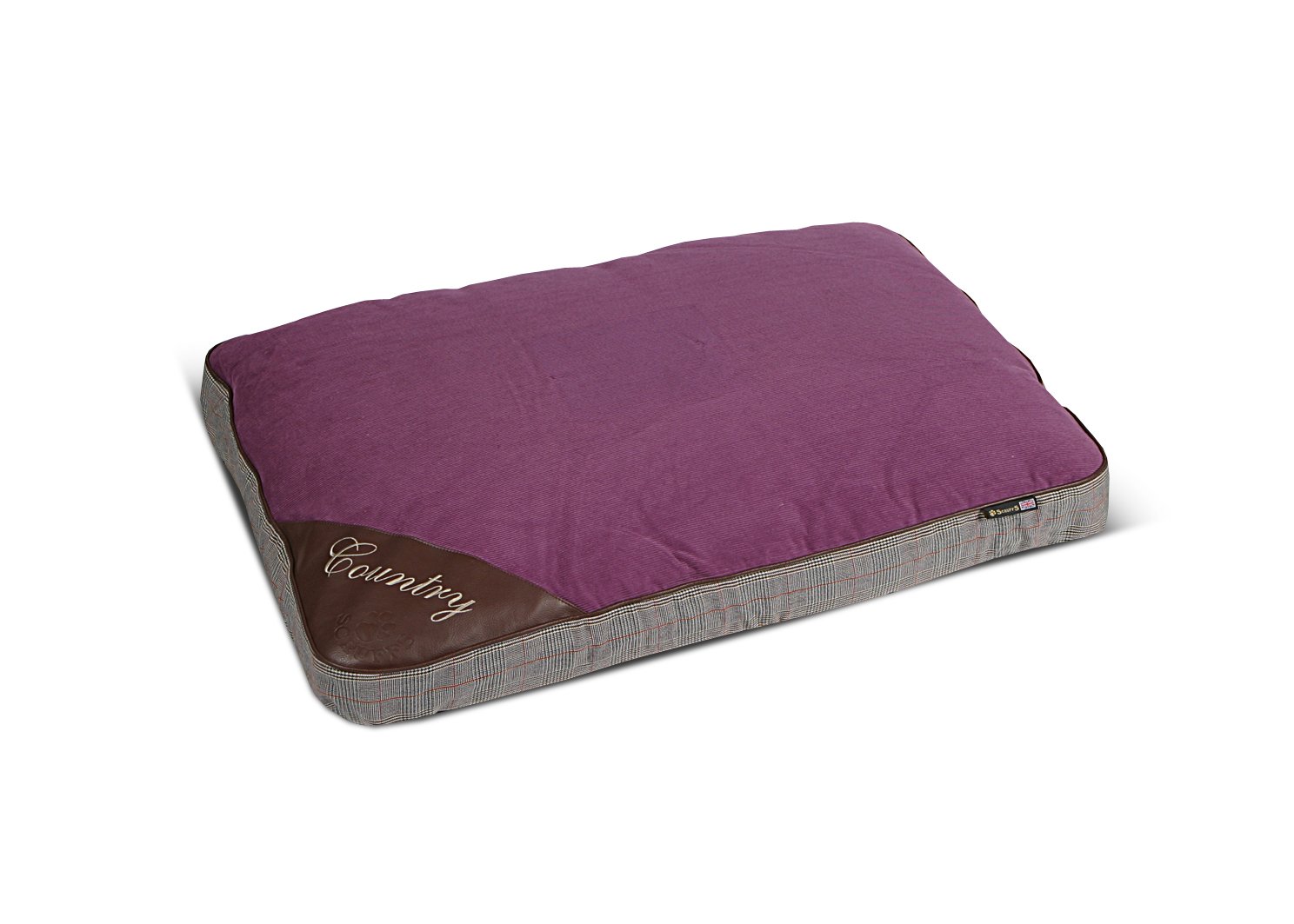 Scruffs Country Duvet for Dogs & Cats - Medium Size Pet Bedding in Mulberry Color - Cozy Plaid Design for Indoor & Outdoor Use in Kennels, Crates or Home Decor