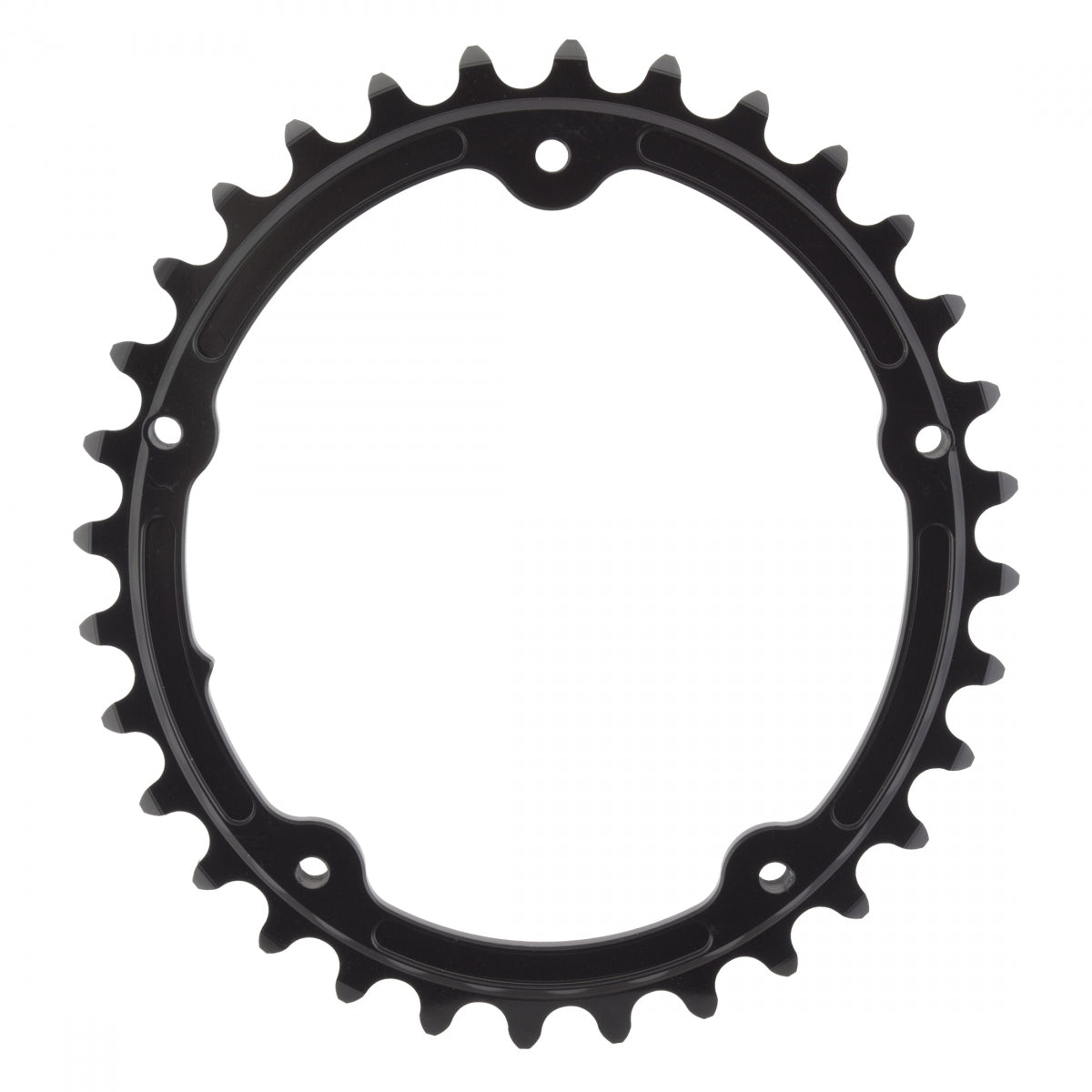 AbsoluteBLACK Premium Sub Compact Oval Chainring - 110 BCD 11-Speed Aluminum Bike Chainring (Black) - Perfect for Road Bikes, Mountain Bikes & Cyclocross Performance Upgrades