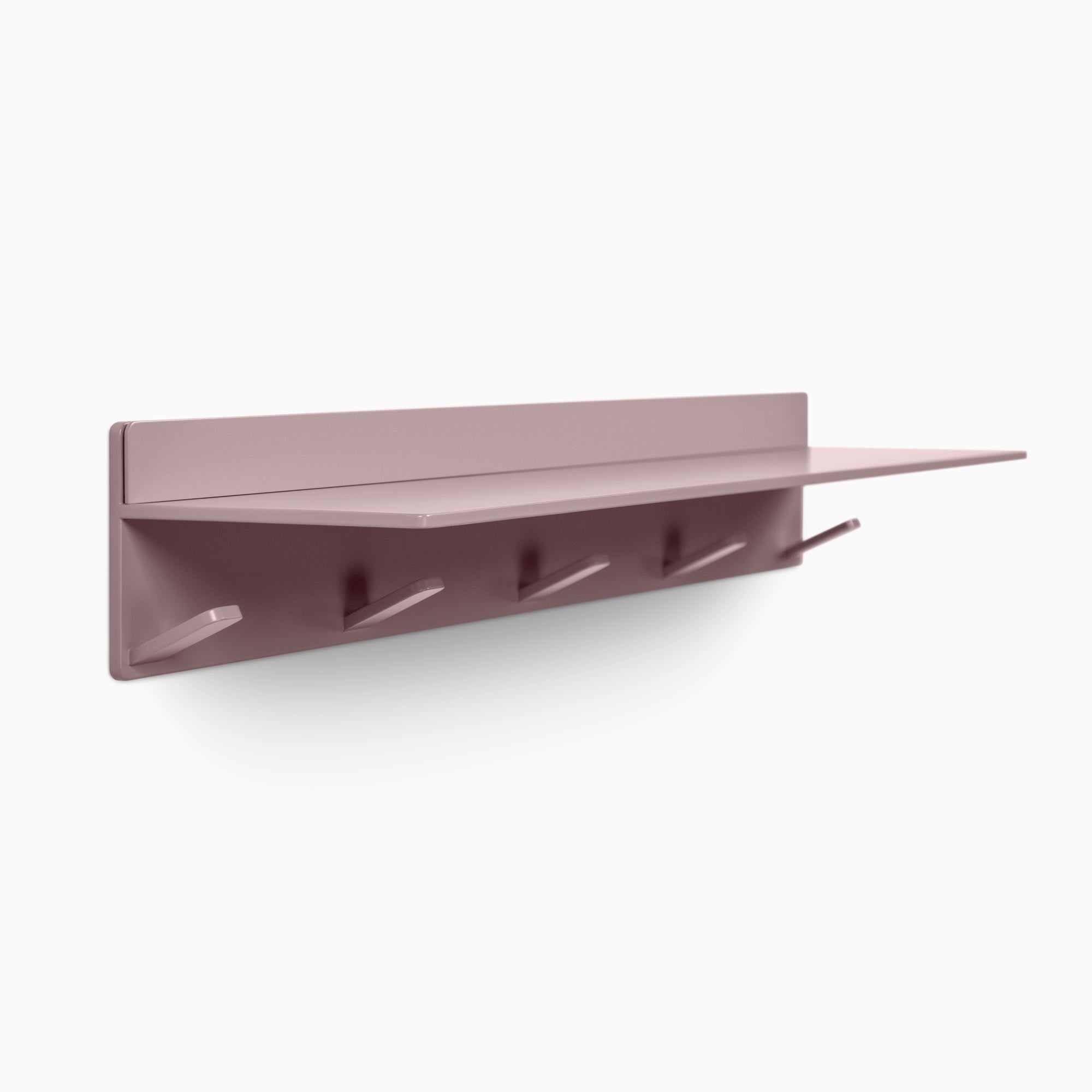 Tromso Steel Floating Shelf & Coat Rack - Modern Wall Mounted Storage for Entryway, Living Room, Bedroom | Space Saving Home Organization Solution