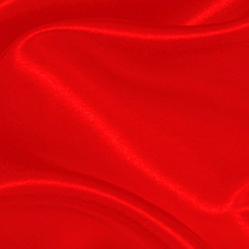 Premium Solid Satin Fabric - Vibrant Red Color - 60 Inch Wide - Perfect for Dressmaking, Bridal Gowns & Home Decor Projects