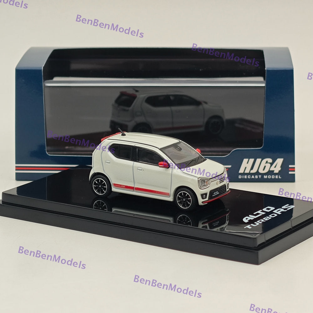 1/64 Scale Hobby Japan SUZUKI ALTO WORKS TURBO RS (HA36S) Diecast Model Car HJ642070AW in Pearl White - Perfect for Collectors, Display, and Miniature Racing Scenes