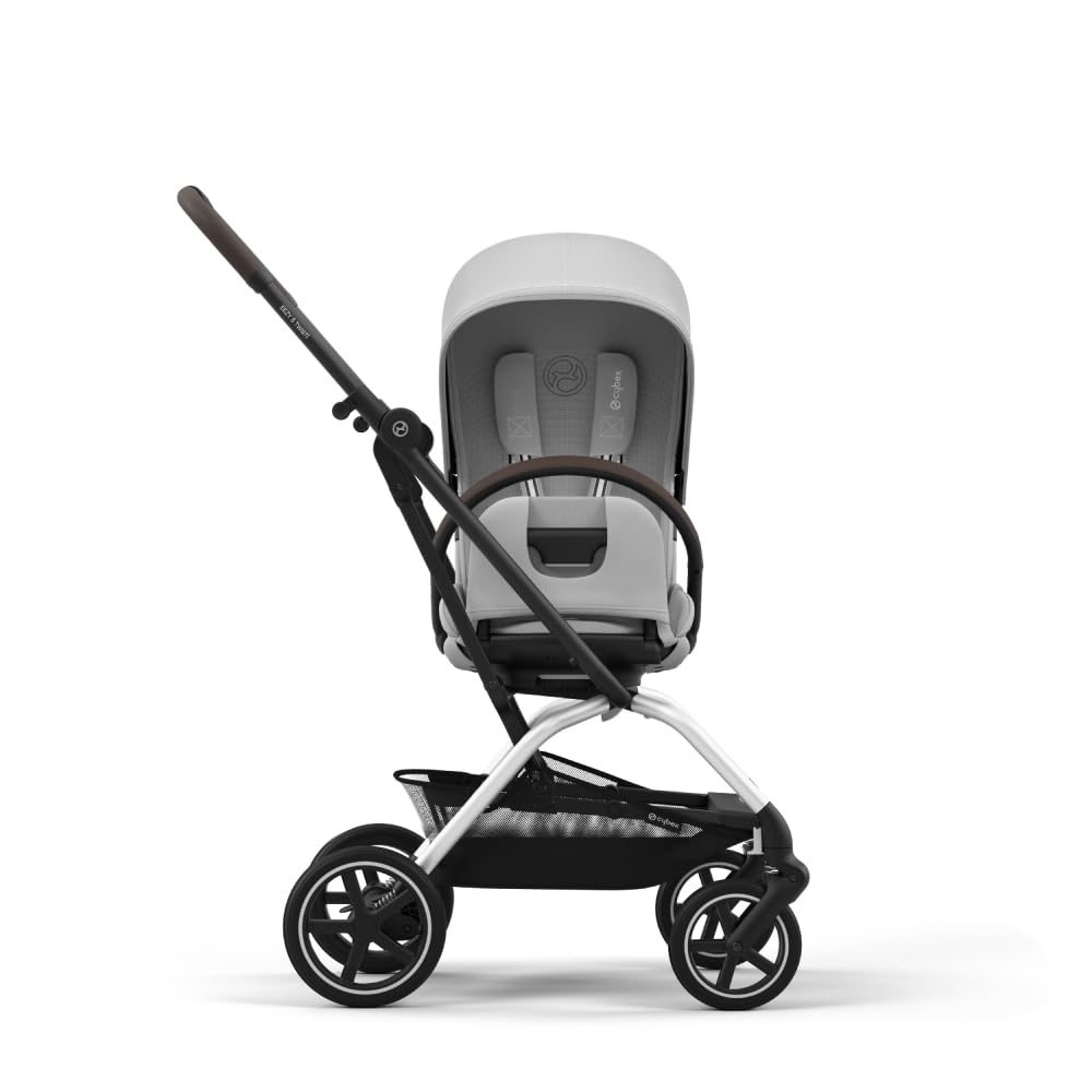CYBEX Eezy S Twist +2 V2 360° Rotating Baby Stroller for Infants 6 Months+ | Lightweight Compact Travel Stroller | Compatible with CYBEX Car Seats (Fog Grey) | Perfect for Shopping, Travel & City Walks