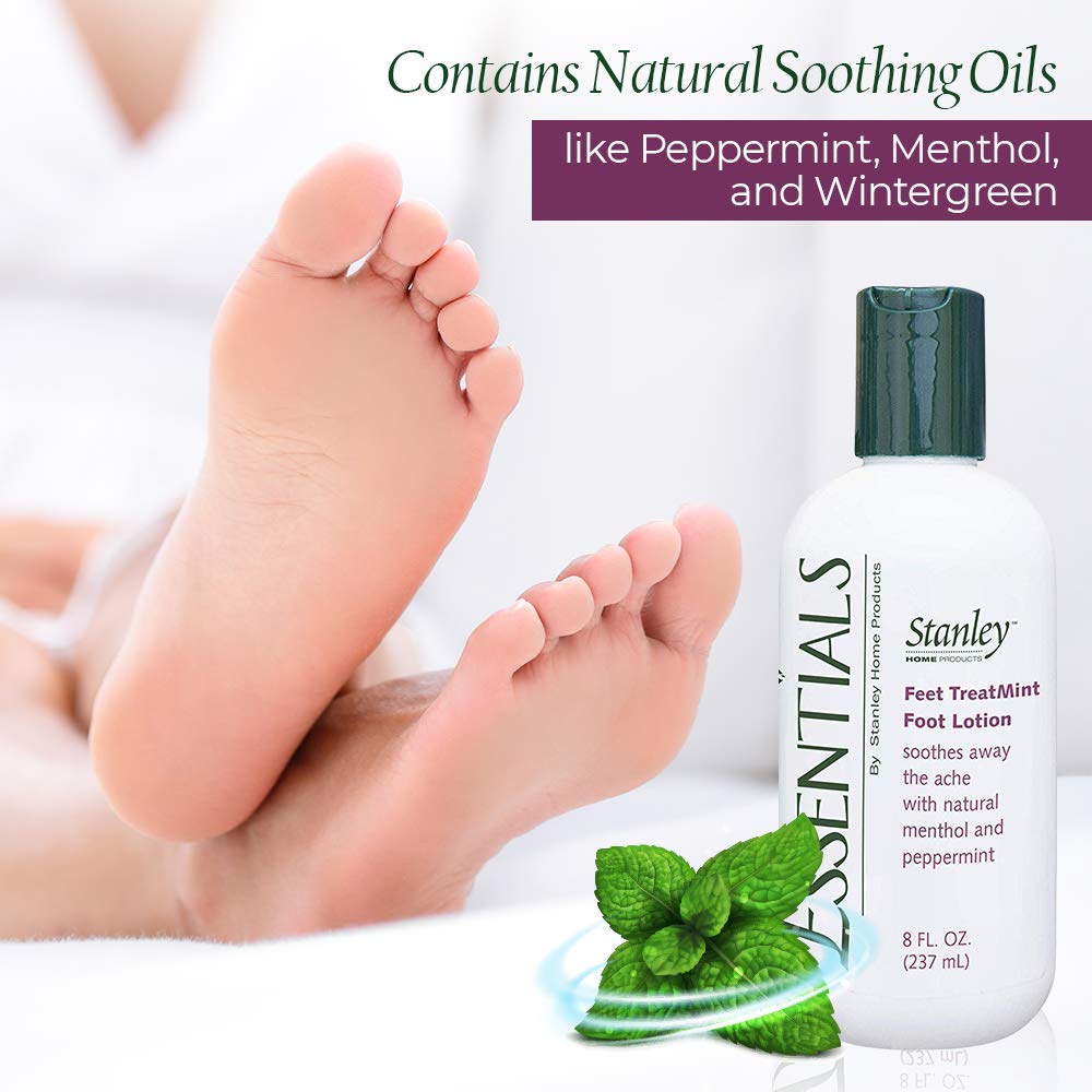 Stanley Essentials Feet TreatMint Foot Lotion 8oz – Moisturizing Foot Cream with Natural Peppermint Oil – Relaxing Foot Care for Dry Cracked Heels – Men & Women – Pack of 6 – Perfect for Post-Workout Recovery & Spa Night Self-Care