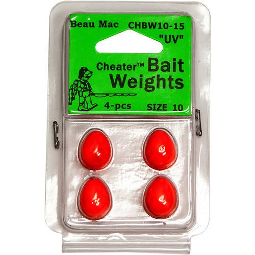 Beau Mac Cheater Bait Weights - Premium Fishing Sinkers for Bass, Walleye & Trout | Saltwater & Freshwater Use | Ideal for Jigging, Trolling & Casting