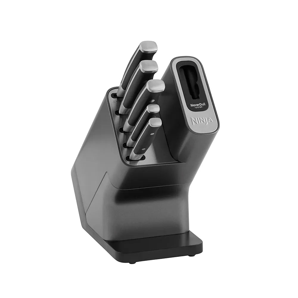 Ninja Foodi NeverDull Premium 5-Piece Knife Block Set - Professional Kitchen Knives for Chopping, Slicing & Dicing - Perfect for Home Chefs & Cooking Enthusiasts