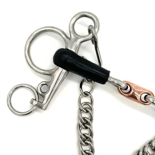 AJR Rubber Copper French Link Baby Pelham Bit – Horse Training Bit for Young Horses, Dressage & Riding Lessons – Durable & Gentle for Comfortable Control
