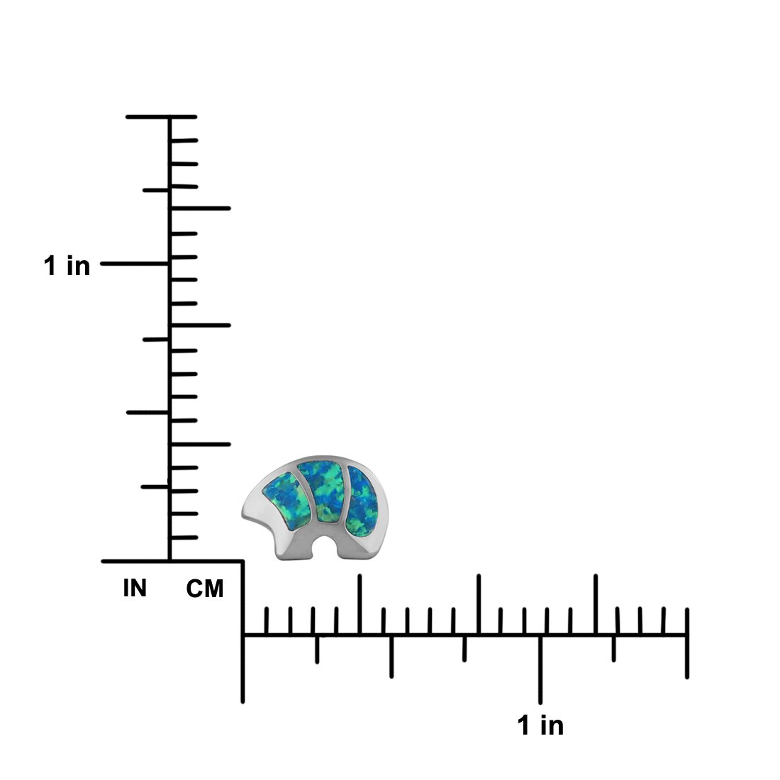 Sterling Silver Synthetic Blue Opal Bear Stud Earrings for Women - Cute Animal Jewelry Gift for Girls, Teens & Adults - Perfect for Everyday Wear, Parties & Special Occasions