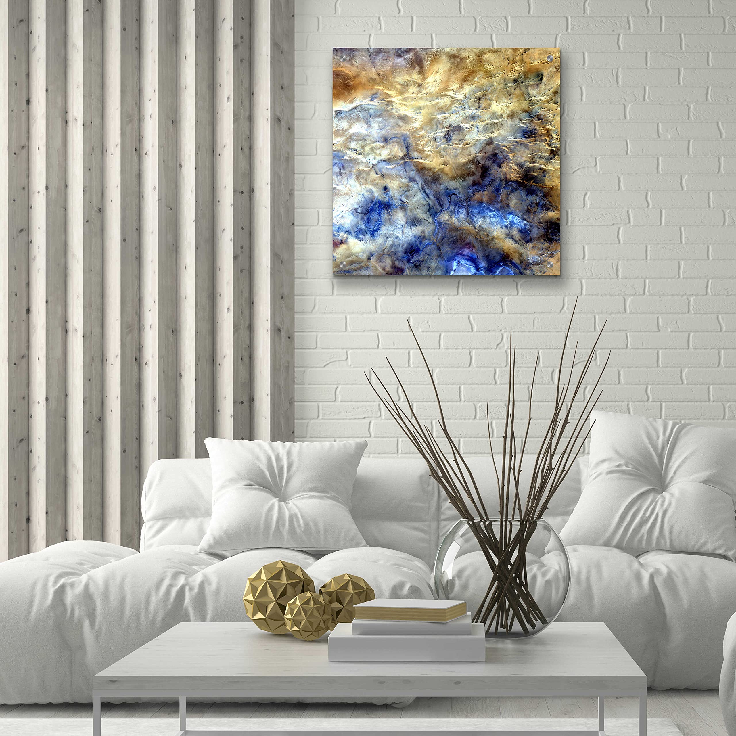 Epic 'Earth as Art: No Man's Land' Acrylic Glass Wall Art - 24x24 Inches Modern Home Decor - Perfect for Living Room, Bedroom & Office Spaces