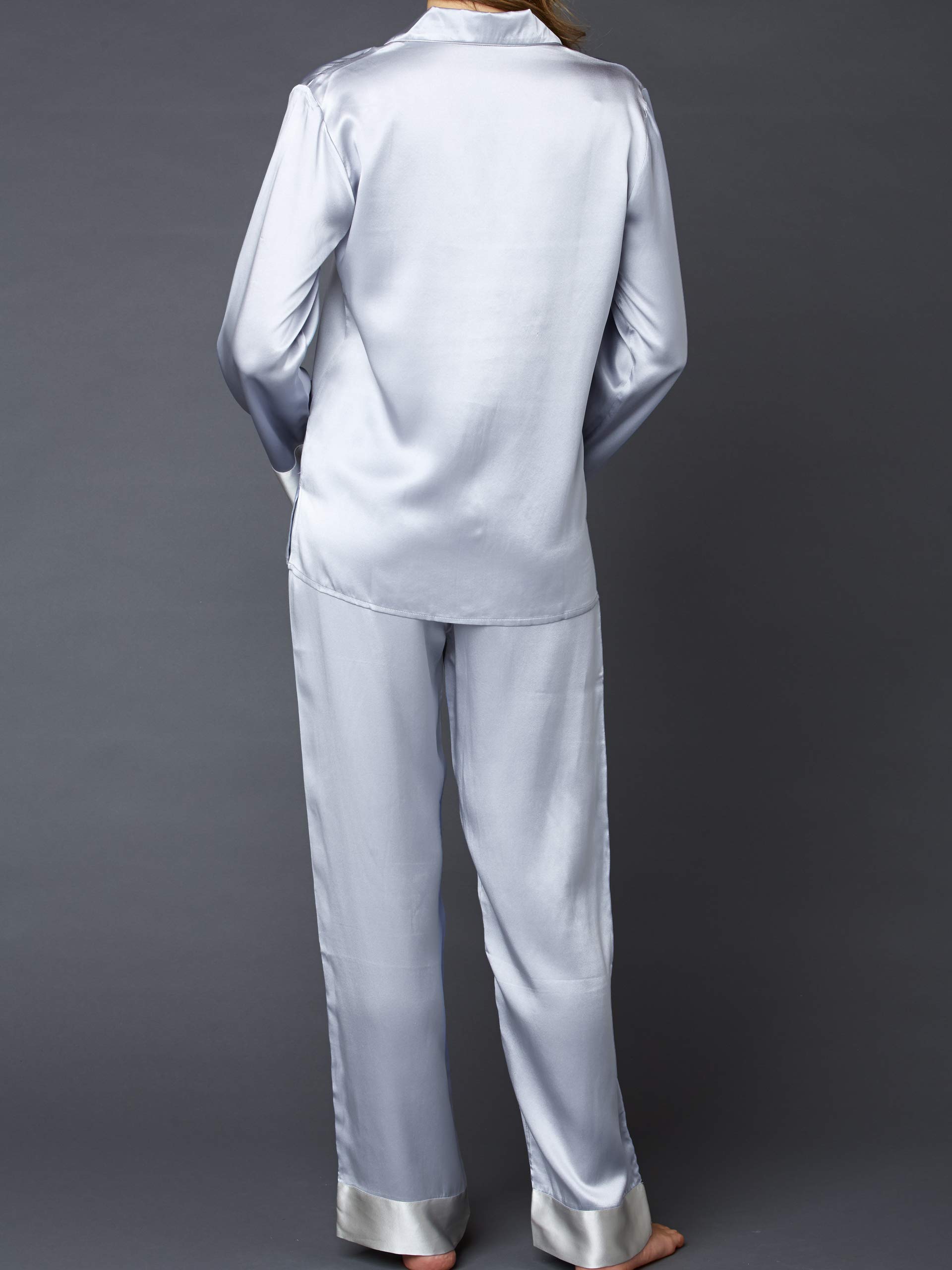 100% Pure Silk Pajamas for Women - Classic Fit Sleepwear & Lounge Wear | Soft Comfortable Nightwear for Bedtime, Relaxing Evenings & Spa Days