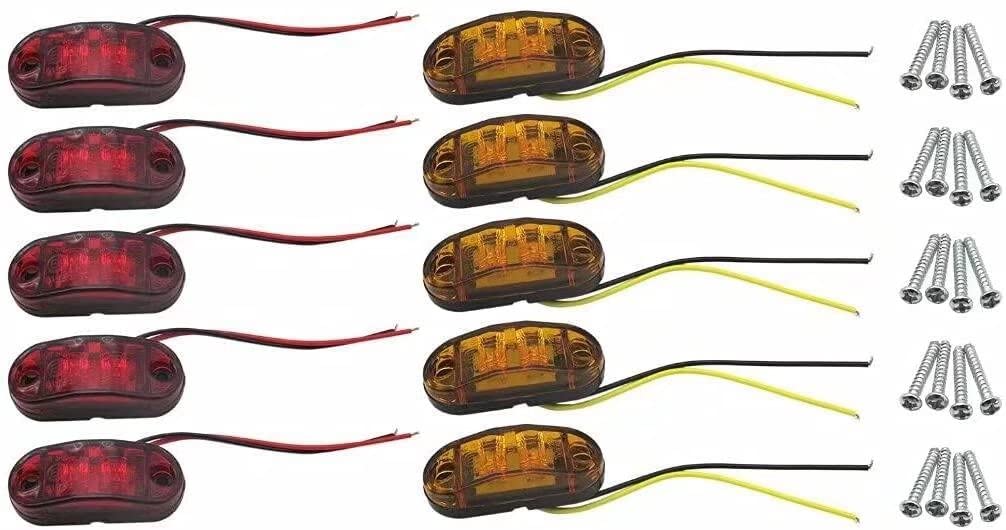 CØLIPSØ LED Marker Lights - Waterproof Sealed Indicators, Clearance & Side Marker Lights for Trucks, Trailers, RVs - Durable & Bright Identification Lighting for Road Safety & Night Visibility