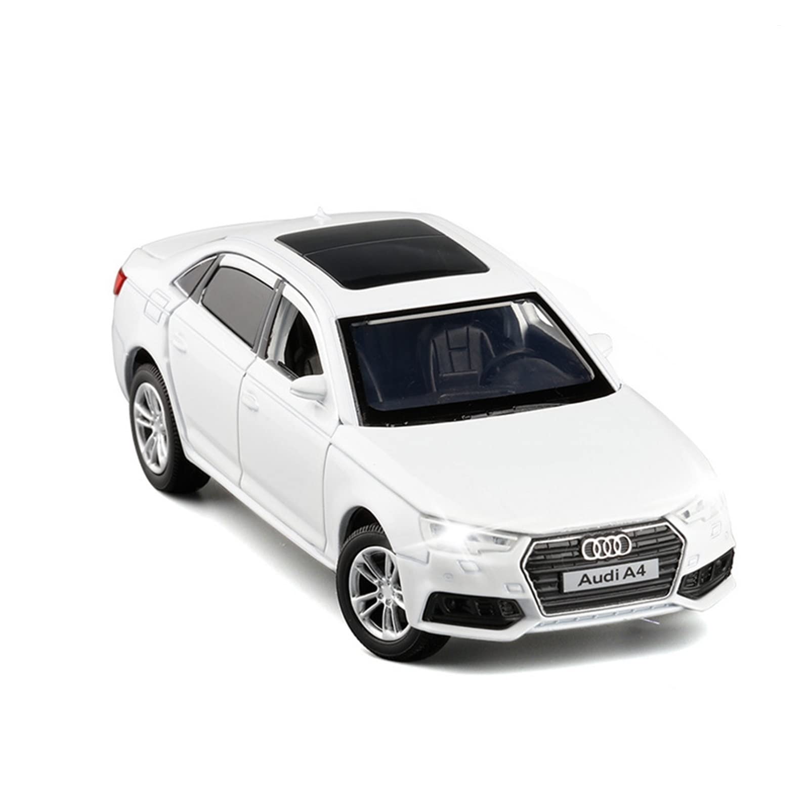 Revell 1:32 Diecast Audi A4 2017 Alloy Car Model - White Pull Back Toy Car for Kids, Collectors, Christmas Gifts, Thanksgiving Decor, and Birthday Party Favors