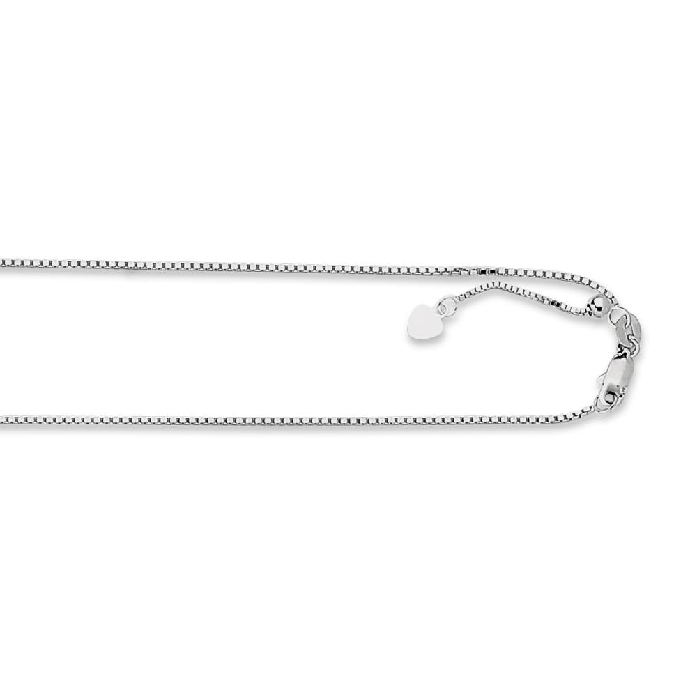 14K Gold 1.1mm Adjustable Box Chain Necklace for Women - Dainty Layering Jewelry for Everyday Wear & Special Occasions