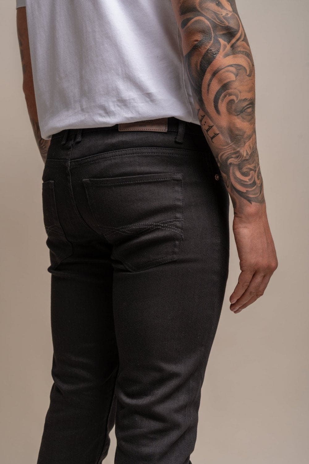 Cavani Milano Black Stretch Denim Jeans for Men - Slim Fit Comfortable Stretchable Denim Pants - Perfect for Casual Wear, Office & Night Out