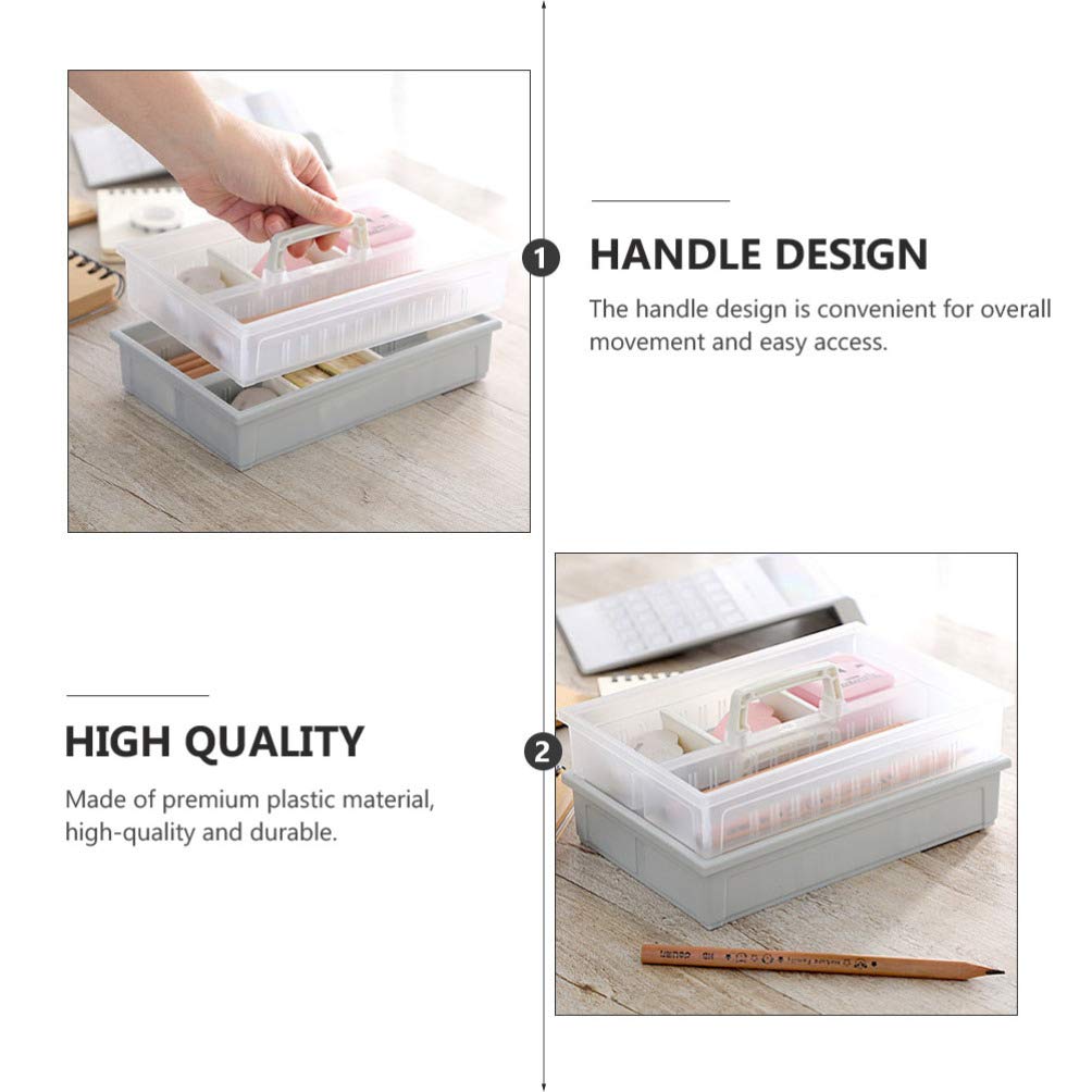 DOITOOL 1-Piece Storage Box - Organizer Case for Office Desk, Cosmetics, Jewelry & Small Items - Perfect for Home, Office & Travel Organization