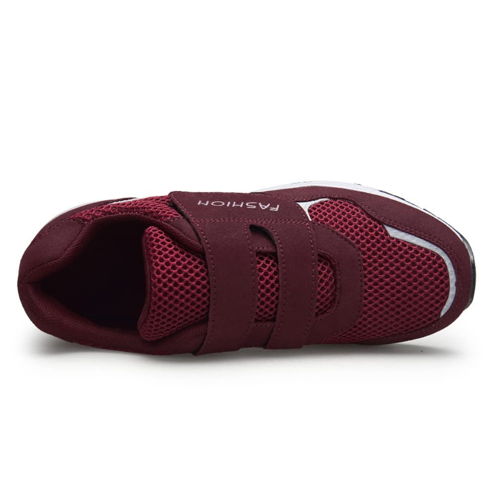 Leader Show Women's Comfortable Non-Slip Walking Shoes for Elderly - Lightweight Hook & Loop Sneakers with Arch Support - Perfect for Daily Walking, Travel & Outdoor Activities