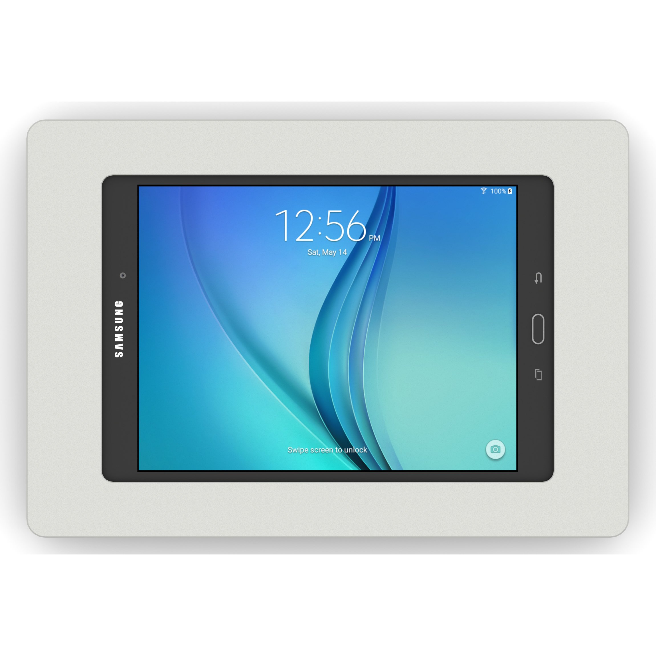 VidaMount Light Grey TV Enclosure & Fixed VESA Slim Wall Mount Bundle - Compatible with Samsung Galaxy Tab A 9.7 Tablet - Perfect for Home, Office & Classroom Digital Signage Displays