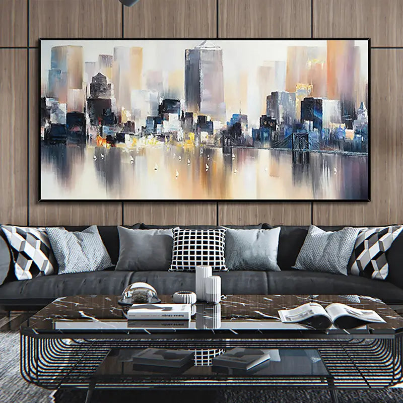 Urban Landscape Painting #UL 005 - Modern Wall Art for Home & Office Decor - Perfect for Living Room, Bedroom or Workspace