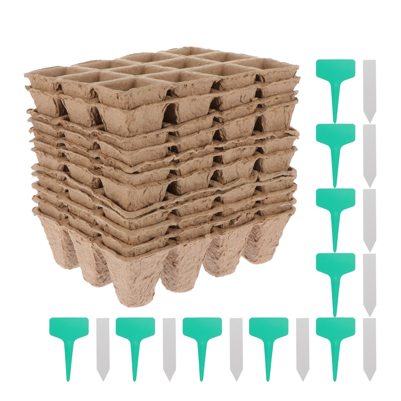 12-Cell Nursery Pot Tray Set - Gardening Seed Starter Kit for Home Planting | Indoor/Outdoor Use