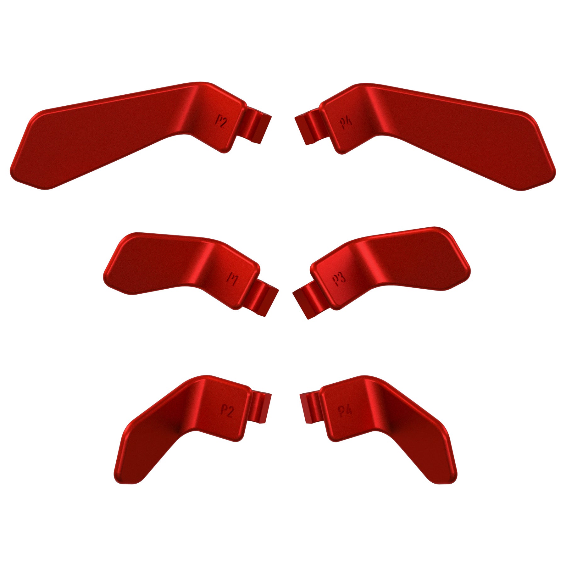eXtremeRate 6-in-1 Metallic Replacement Interchangeable Swift Back Paddles for Xbox One Elite/Elite Series 2/Elite 2 Core Controller - Scarlet Red | Enhanced Gaming Performance for FPS, Racing & Action Games