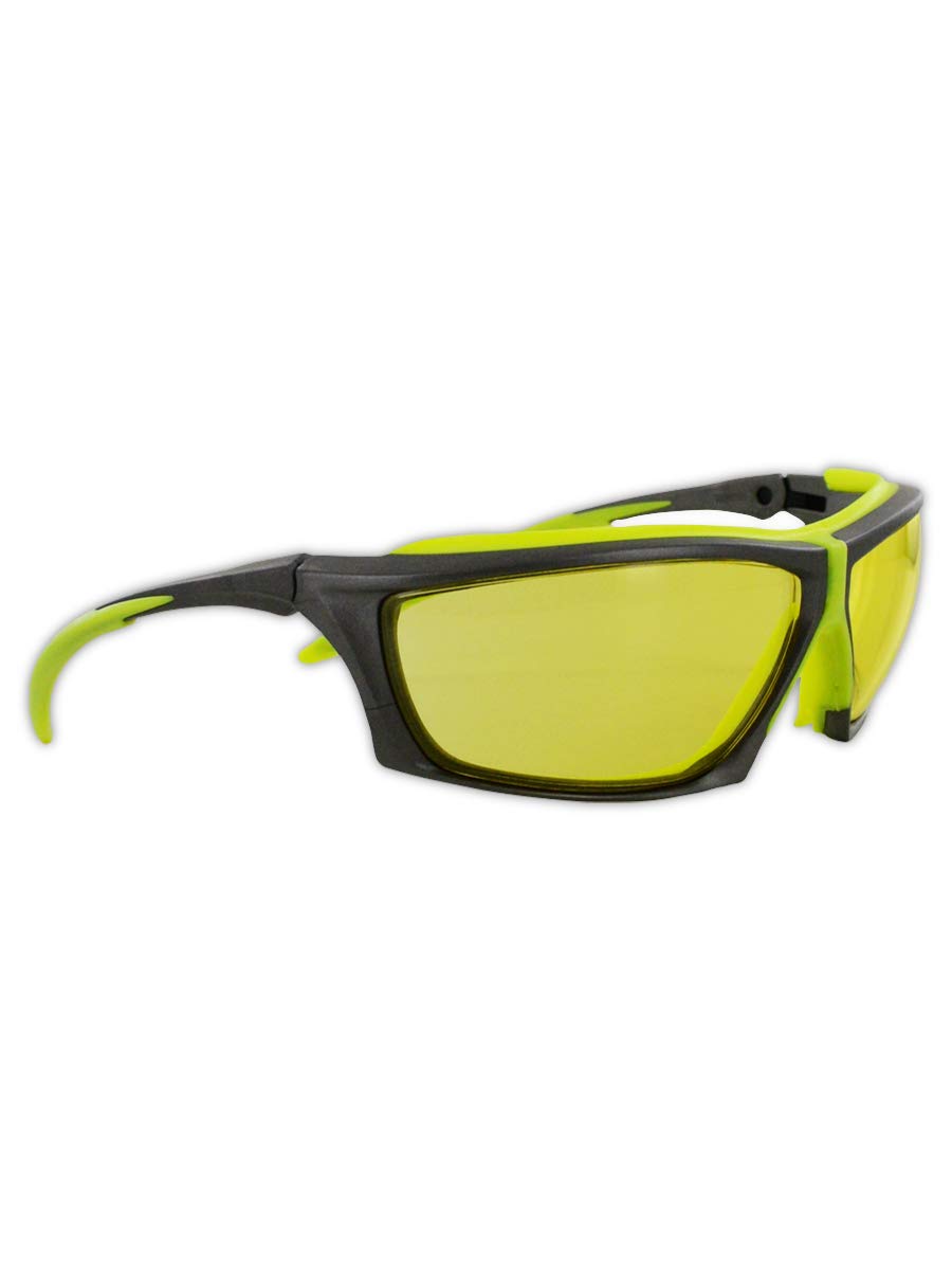 MAGID Hi-Vis Impact-Resistant Safety Glasses - 24 Pairs (Y770) - ANSI Certified for Construction, Woodworking & Industrial Use