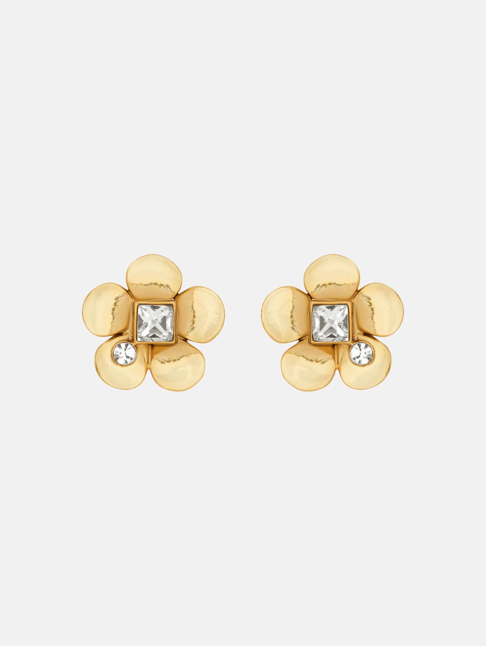 Dainty Flower Stud Earrings for Women - 14K Gold Plated Floral Earrings for Everyday Wear | Perfect Gift for Her, Birthday, Anniversary, Valentine's Day