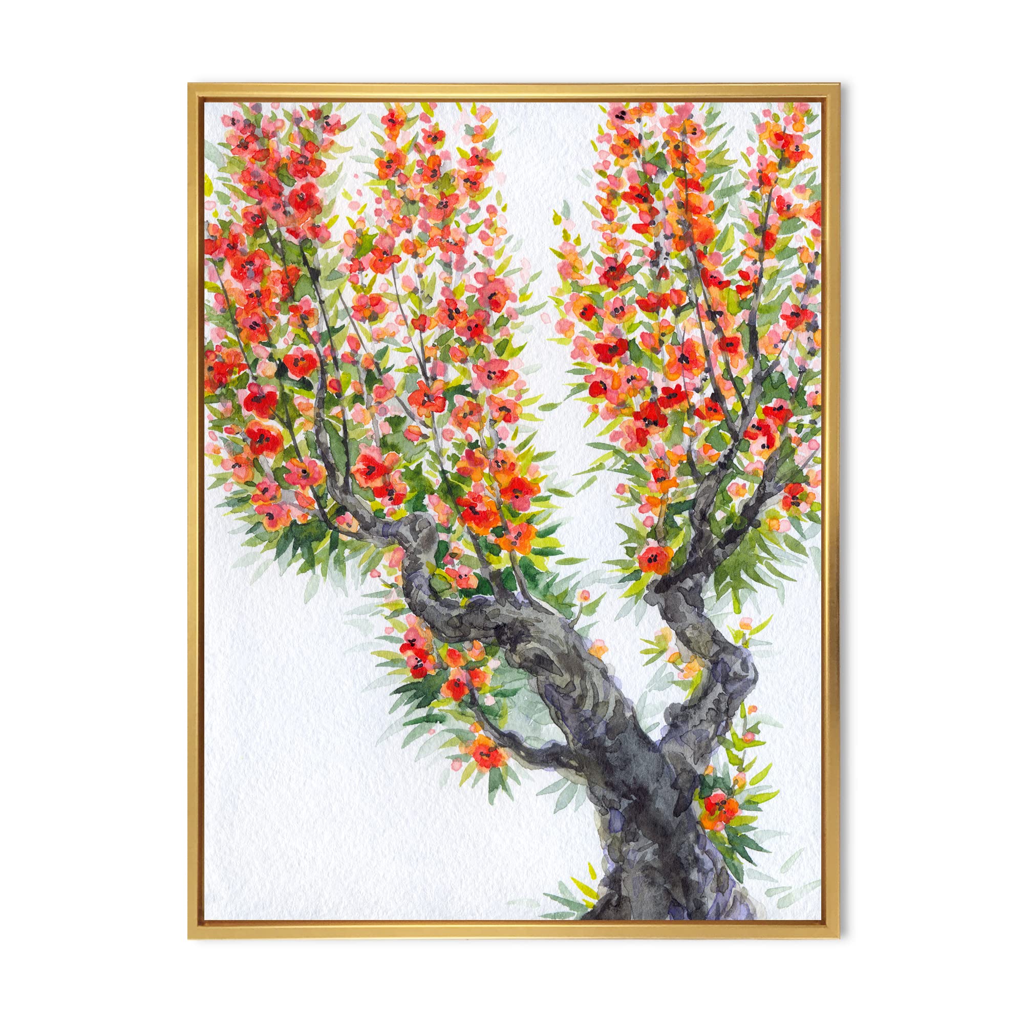 Blooming of An Old Tree In Spring II - Traditional Framed Canvas Wall Art Print for Living Room, Bedroom & Office Decor
