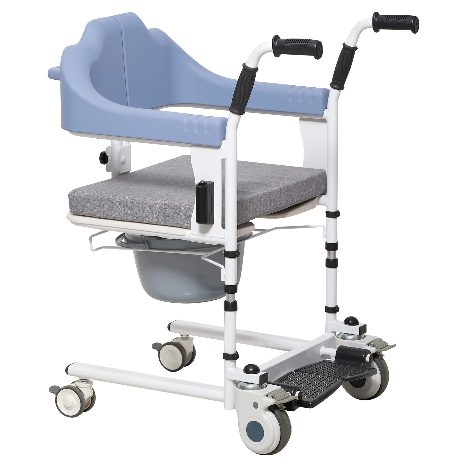 Best Transfer Chair for Seniors & Disabled - 180° Split Seat Wheelchair & Shower Transfer Chair | Ideal for Elderly Care, Home Mobility & Bathroom Safety