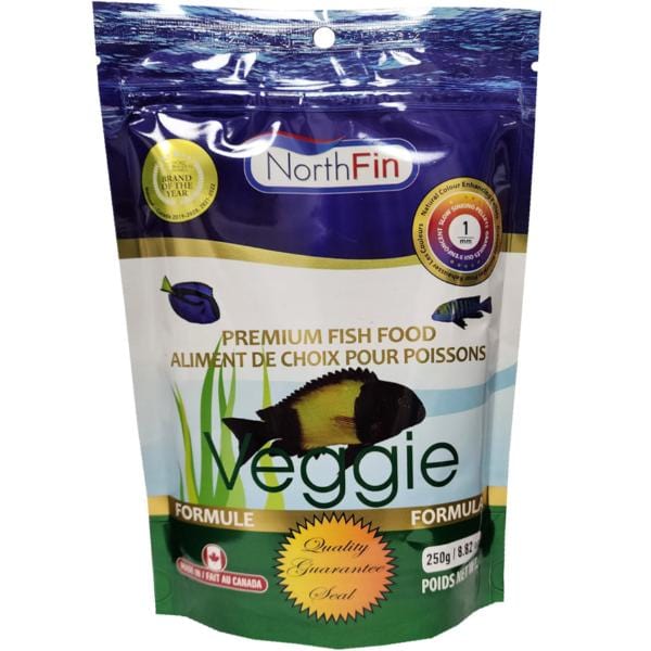 NorthFin Veggie Formula Premium Fish Food - High Protein Plant-Based Flakes for Tropical & Freshwater Fish - Ideal for Community Tanks & Herbivorous Species