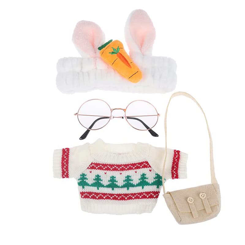 Cute Duck Plush Toy Clothes Set for 30cm Dolls - Kawaii Outfit Accessories for Plush Duck (Without Doll) - Perfect for Gifts & Decor