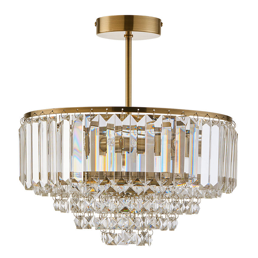 Vintage Arles 5L Pendant Light - Small/Large Size with Antique Brass or Polished Chrome Finish - G9 Base - Perfect for Kitchen Island, Dining Room, or Entryway Lighting