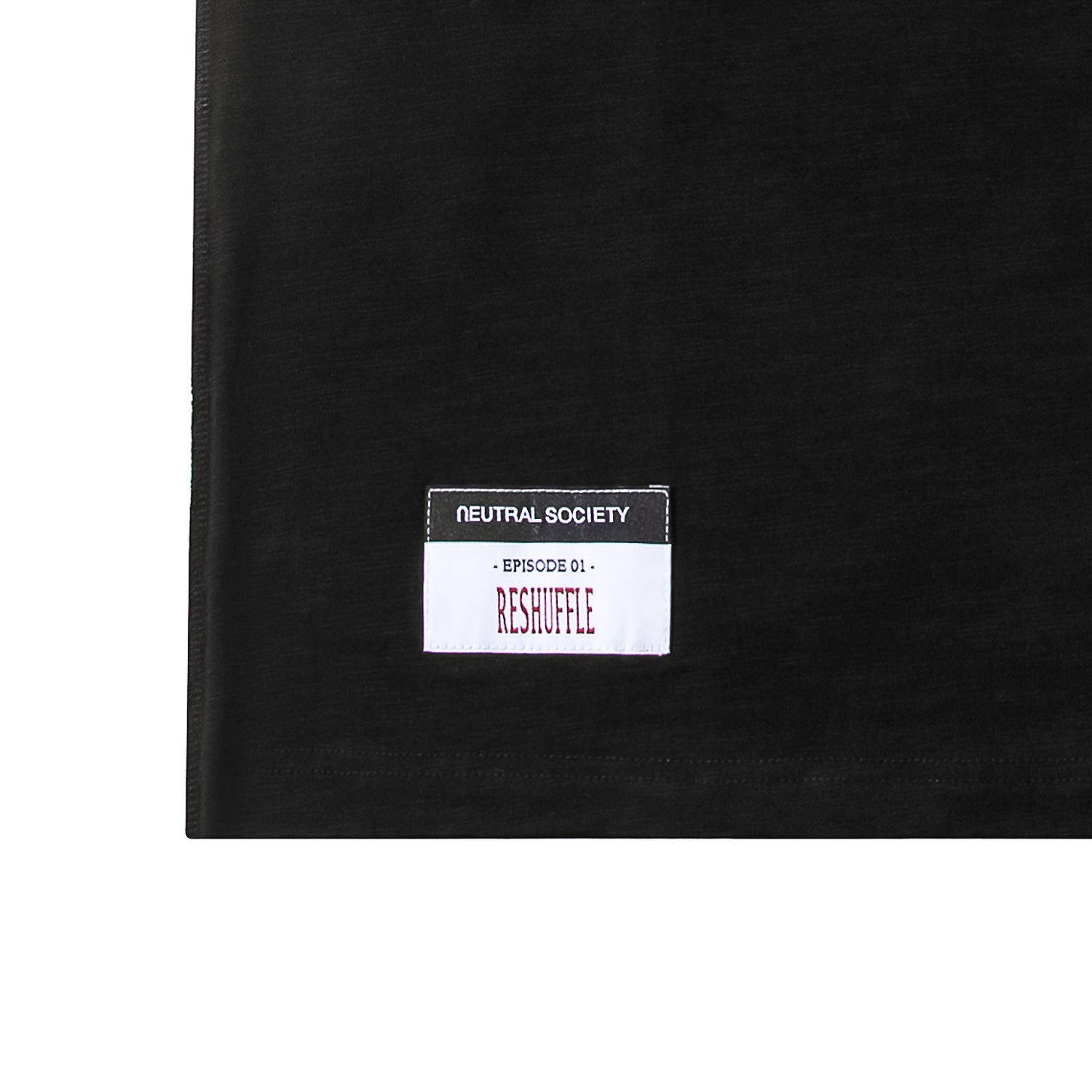 NEUTRAL SOCIETY RAW EDGE NS LOGO BIG TEE BLACK - Oversized Graphic T-Shirt for Men & Women | Streetwear Fashion for Casual Wear & Urban Lifestyle